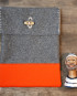 iPad Cover – 100% Grey Wool / Safety Orange Duck Cloth & Hand Sewn Finishings