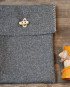 iPad Cover – 100% Grey Wool & Hand Sewn Finishings
